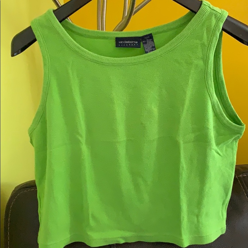 Liz Claiborne Liz Sport green sweater tank